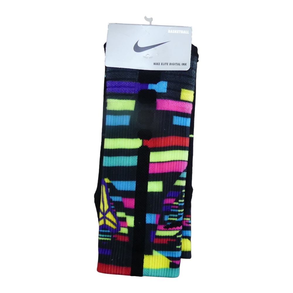 Nike Elite Digital Ink Basketball Socks Unisex Large Multi-Color NWT SX5408-900